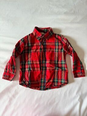 Hope & Henry Red Plaid Button-Up Shirt